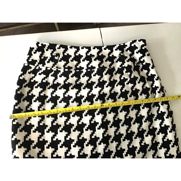 NYGARD COLLECTION- WOMEN WHITE/BLACK ZIP-UP CLOSURE KNEE LENGHT SKIRT SIZE 14 - Picture 6 of 7